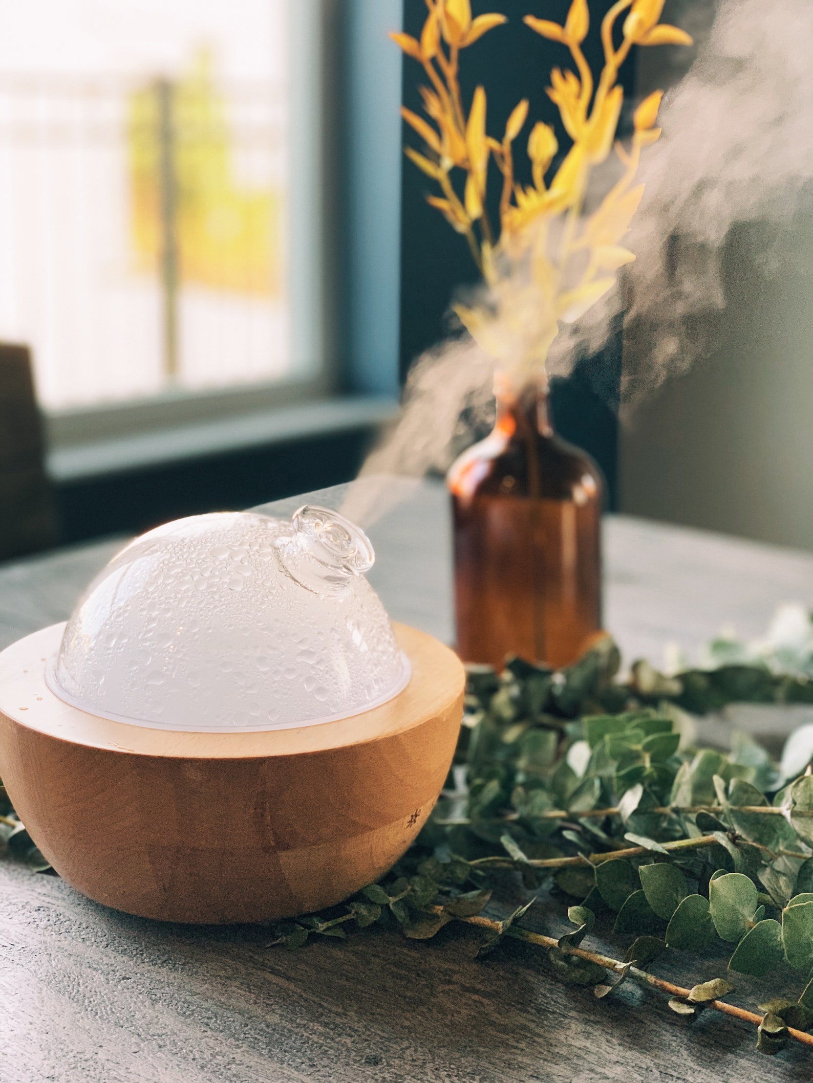 Glass Dome & Wood Grain Diffuser Etsy