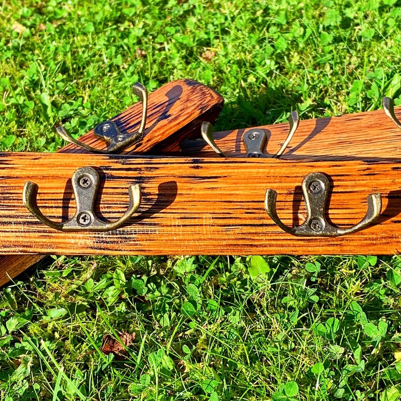 Key Hooks on Genuine Recycled Whisky Stave Key Holder Key Etsy
