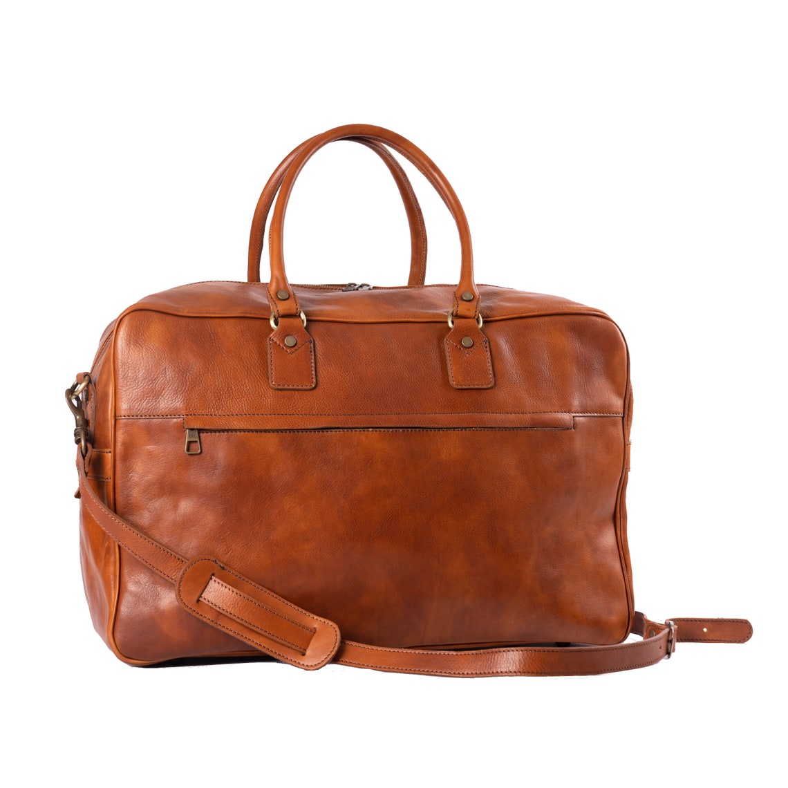 Da Vinci Weekend Bag in Real Leather | Etsy