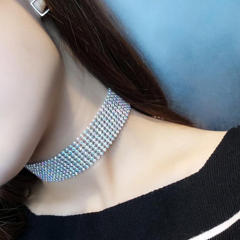 Crystal Rhinestone Choker Necklace For Women Gift Wedding Accessories Punk Gothic Choker