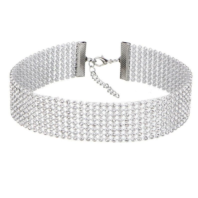 Crystal Rhinestone Choker Necklace For Women Gift Wedding Accessories Punk Gothic Choker