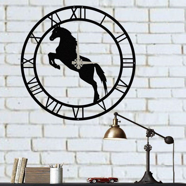 Horse Clock Etsy
