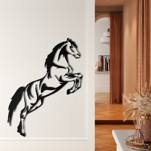 Metal Horse Art, Farmhouse Decor, Metal Wall Art, Horse Sign, Metal Wall, Indoor Outdoor Decor, Home Decoration, Horse Sign, Large Decor