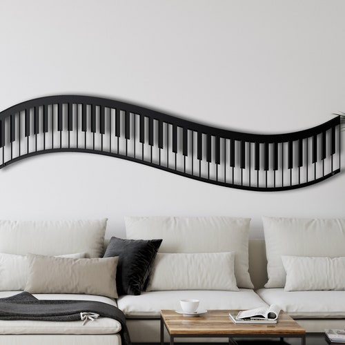 Metal Wall Art Metal Piano Decor Music Decoration Metal Wall Etsy