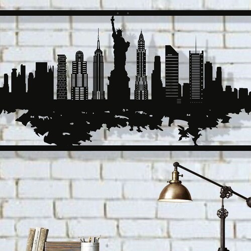 Metal Wall Art New York City Metal Wall Art City Skyline Etsy