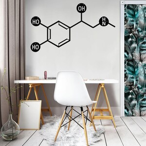 Metal Wall Decor, Adrenaline Molecule, Metal Wall Art, Science Art, Biology Chemistry Art, Wall Hangings, Modern Wall art