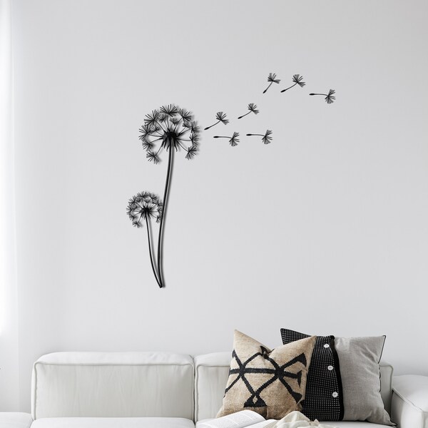 Metal Dandelion Art Etsy