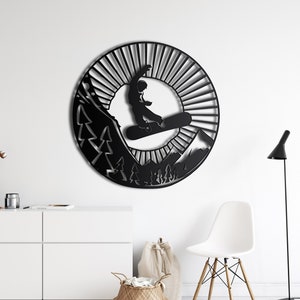 Snowboard Wall Art, Metal Wall Decor, Metal Wall Art, Snowboarder Silhouette, Interior Decoration, Wall Hangings, Ski Lover Gift