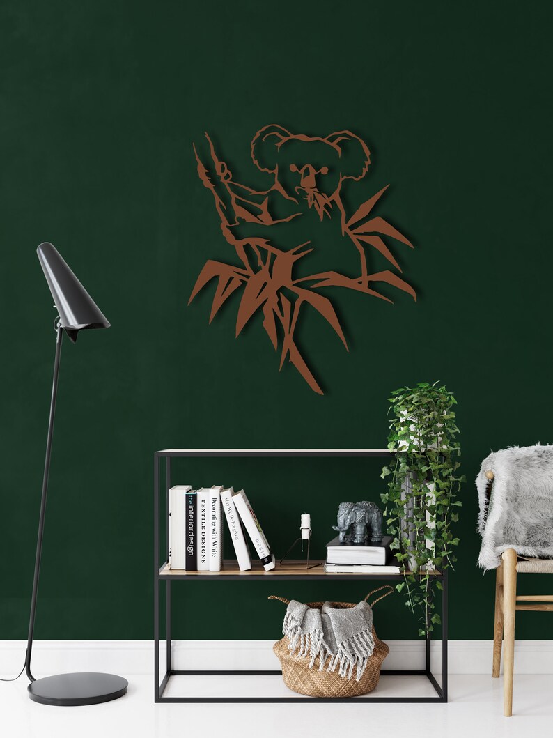 Metal Koala Bear Decor Metal Wall Art Interior Decoration Etsy