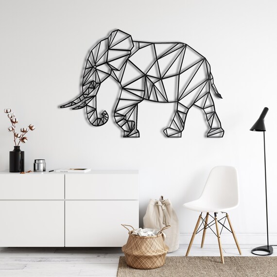 Geometric Elephant Metal Elephant Decor Metal Wall Decor | Etsy Geometric Elephant Metal Elephant Decor Metal Wall Decor | Etsy