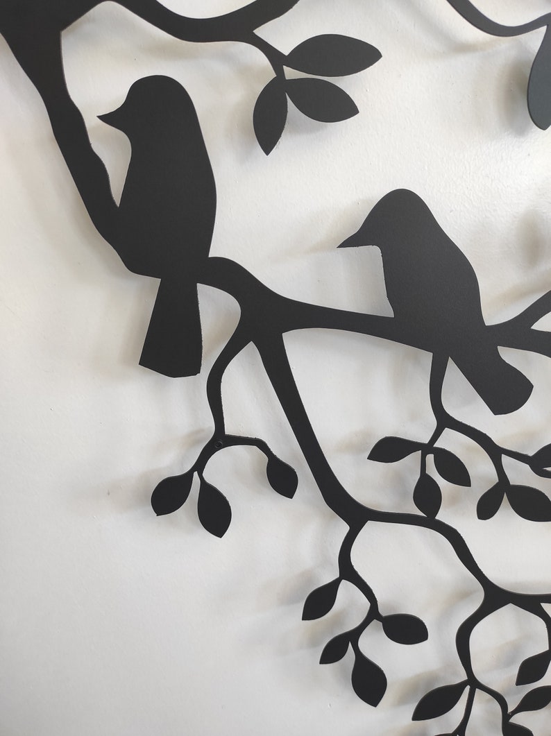 Birds on Branch Wall Art Metal Wall Decor Metal Wall Etsy