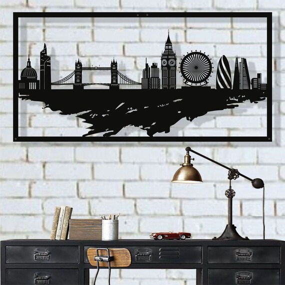 London Skyline Metal Wall Art Metal Wall Decor Metal Wall Etsy Australia