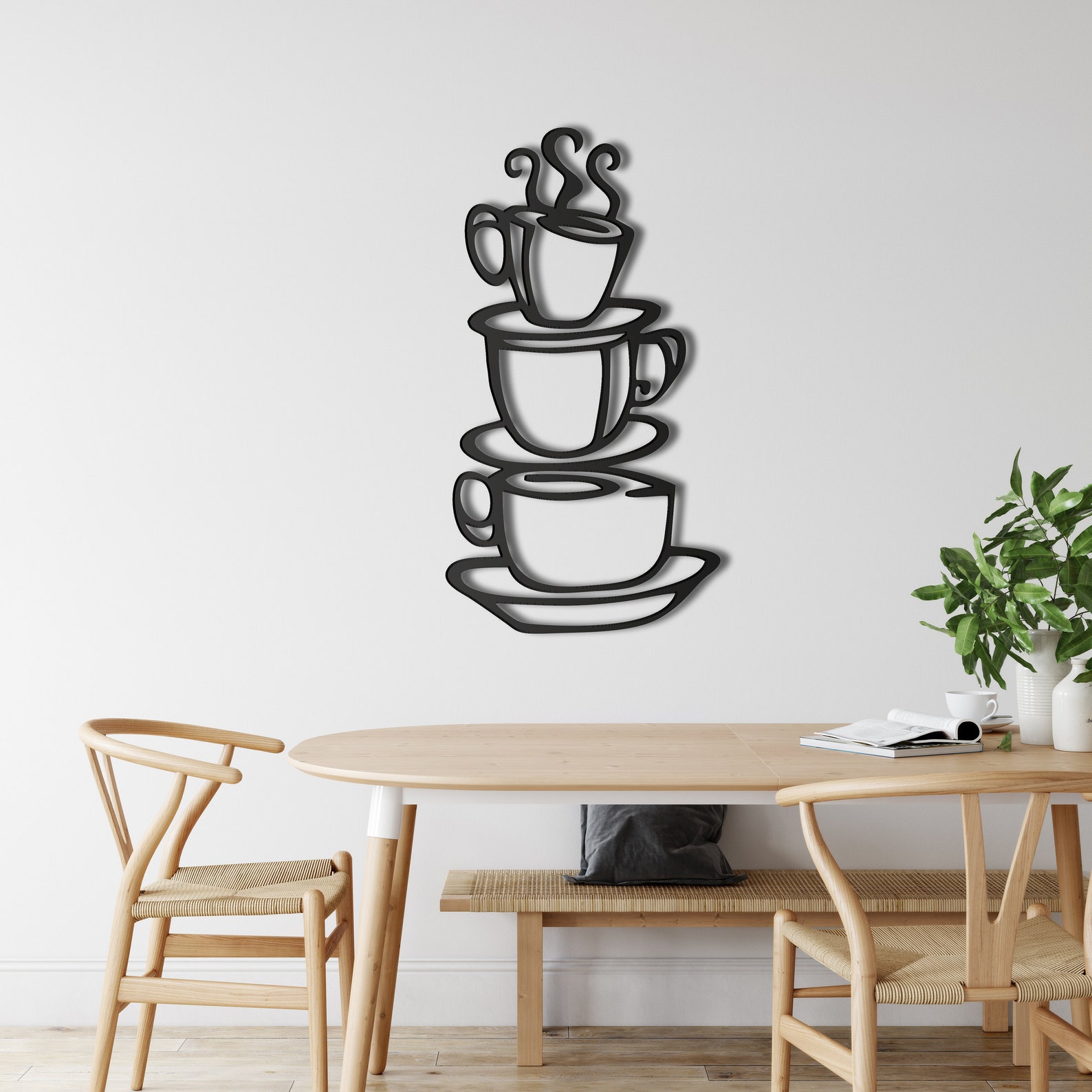 Coffee Cups Wall Decor Metal Wall Decor Metal Wall Art Etsy