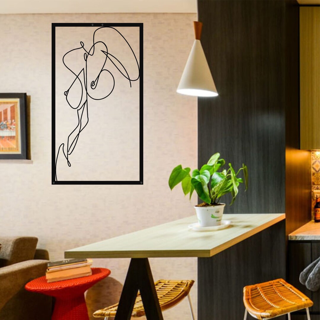 Body Minimalist Wall Art, Metal Wall Decor, Metal Wall Hangings, Home