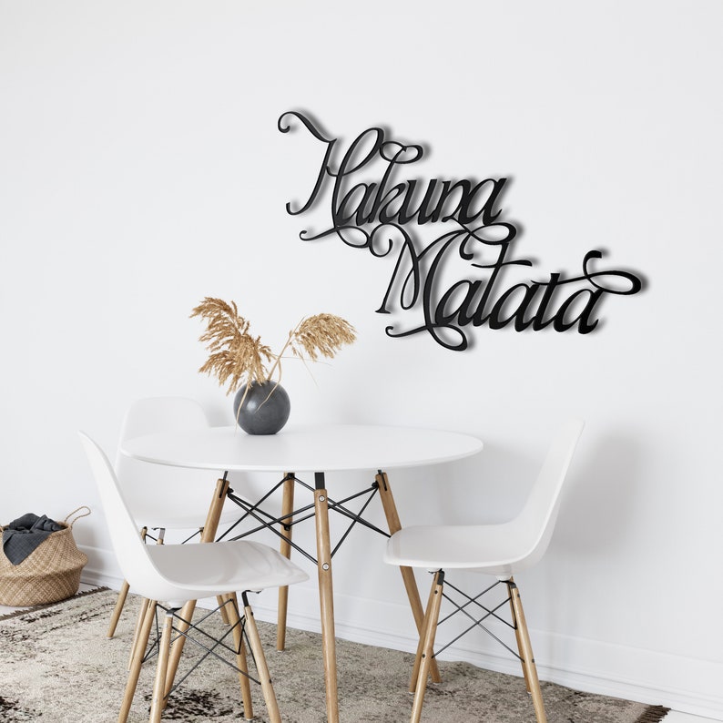 Metal Hakuna Matata Wall Art Metal Wall Decor Hakuna Matata Etsy