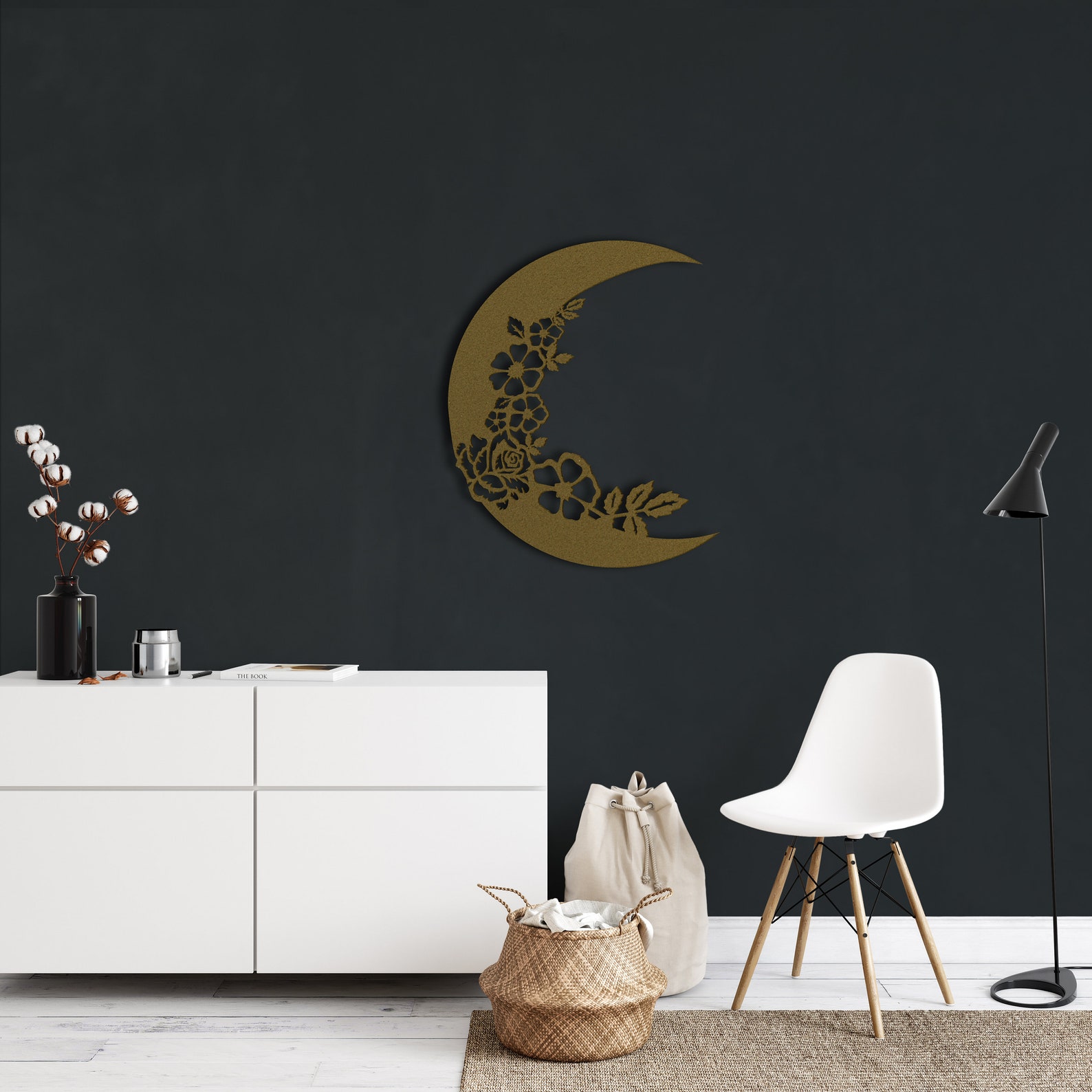 The Moon Wall Art Metal Wall Art Metal Wall Decor Half Moon Etsy
