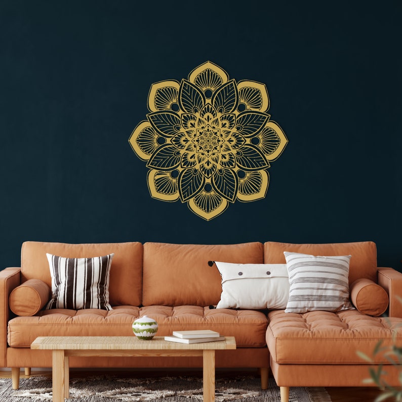 Mandala Flower Wall Art Metal Wall Art Metal Wall Decor | Etsy
