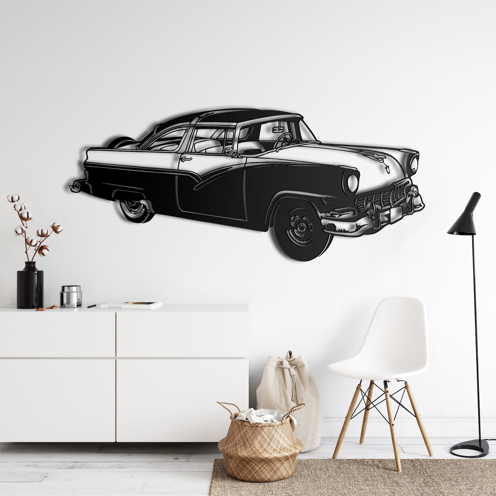 Metal Wall Art Metal Vintage Car Silhouette Metal Wall Decor Etsy