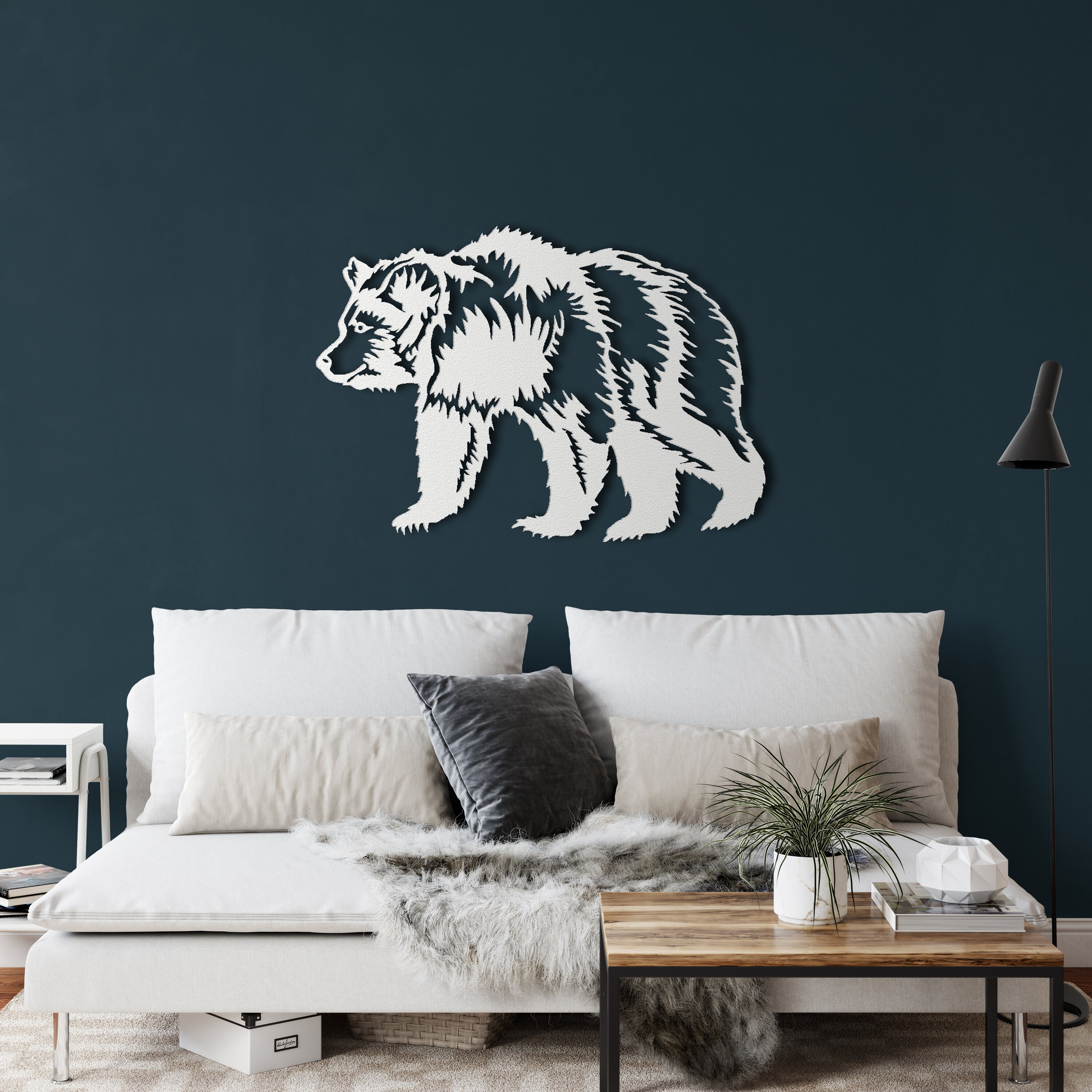 Metal Bear Decor Bear Wall Art Metal Wall Art Home Office Etsy