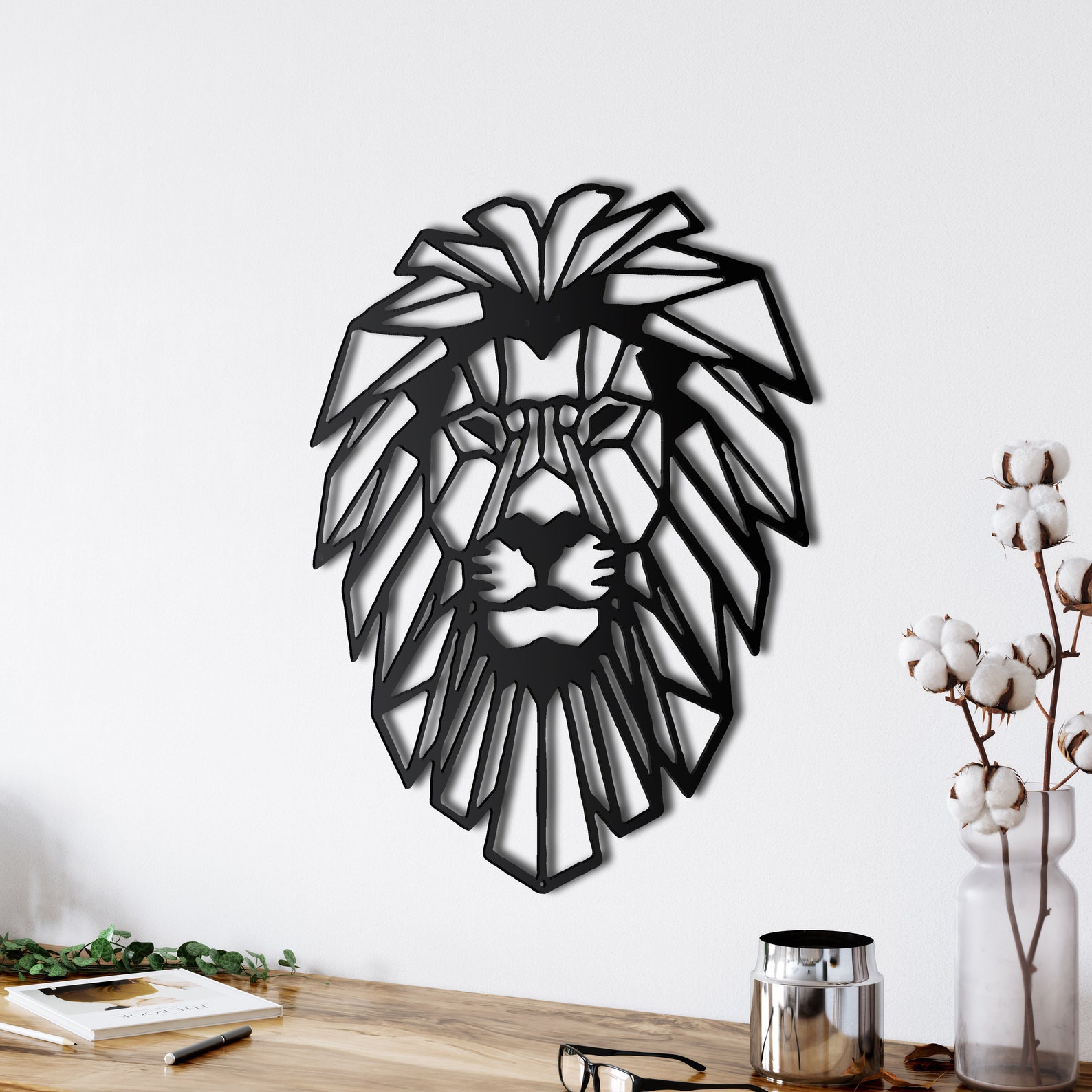 Metal Lion Head Decor Metal Wall Decor Animal Art Wall Etsy