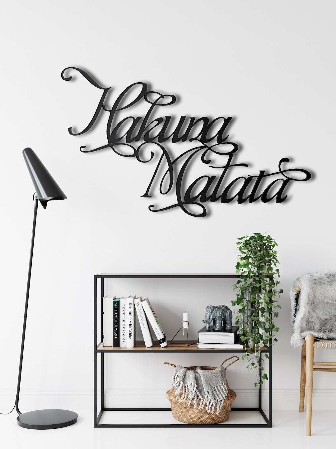 Metal Hakuna Matata Wall Art, Metal Wall Decor, Hakuna Matata Sign, Home Living Room Decoration