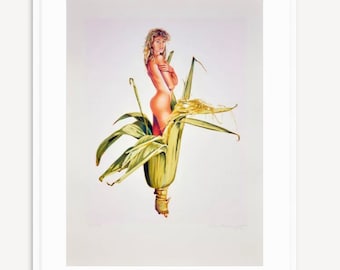 Korn Kween - MEL RAMOS - Limited Edition Lithograph