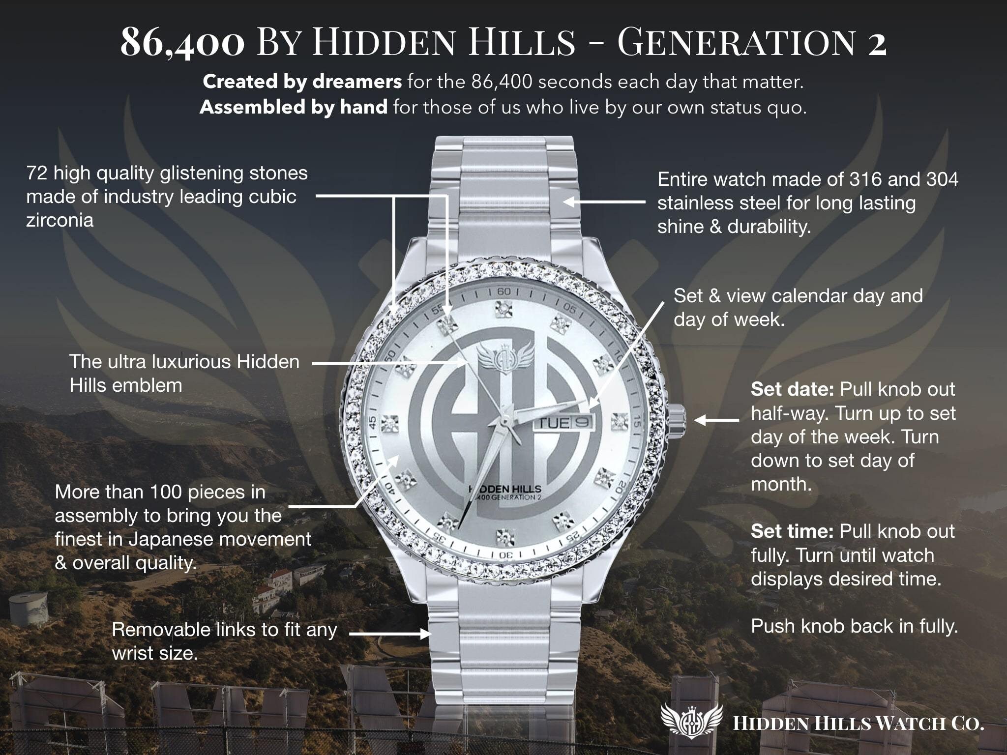 Hidden Hills Watch Generation 2 Silver Etsy Canada
