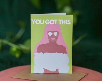 Good luck card | Black owned business | Diverse cards | A6 | Black cards | Birthday card for her | You Got This | Encourage |Congratulations