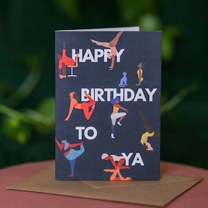 Birthday card | Yoga card | Black owned business | Diverse cards | A6 | Black cards | Gymnastics card | Happy Birthday To Ya