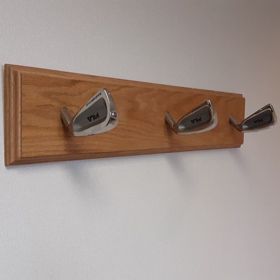Three Hook Golf Club Coat Rack Ireland Three Hook Golf Club Coat Rack, Wooden Golf Coat Rack