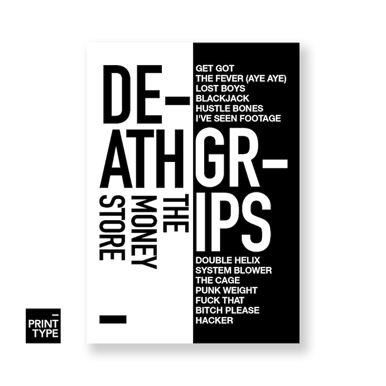 Death Grips Poster the Money Store Album Cover Music Song Etsy