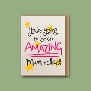 Amazing mum and dad - Expecting / Pregnant / Pregnancy announcement / Baby news - New baby - New parents - Mummy and daddy - Eco Gift