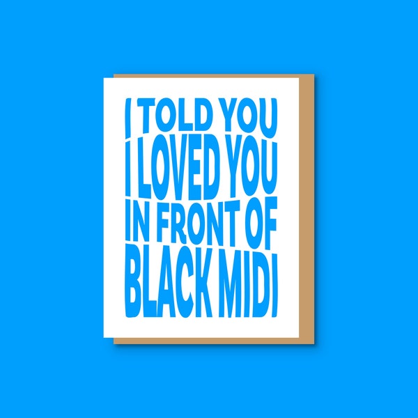 Black Country, New Road Lyric card - Greeting cards - Anniversary Birthday- Black Midi - Track X - Ants from up there - Indie