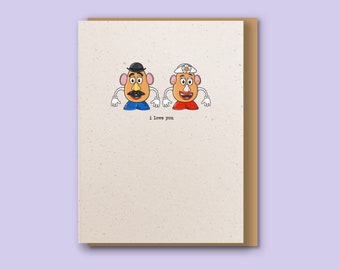 Toy Story - Disney - Potato heads - Compleanno anniversario Ti amo regali di carte per lui/lei - Carta personaggio TV - Carino - Pixar - Ti amo