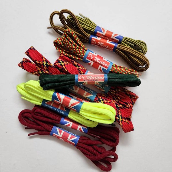 Vintage Dr. Martens Shoelaces, 60 cm, 3-5 eyelet, made in England , singles