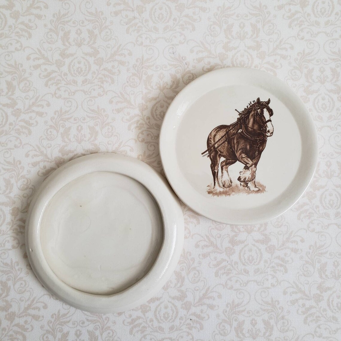Tea bag coasters with horses tea bag plates trinket dish Etsy