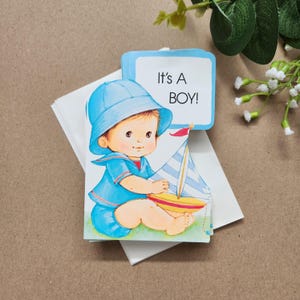 faire-part de naissance vintage, c'est un garçon, c'est une fille, cartes fabriquées au canada