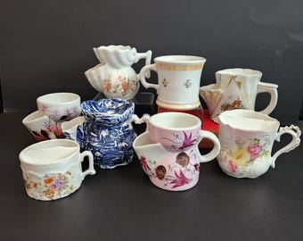 Vintage ceramic shaving mugs - Classic barber style shaving cup