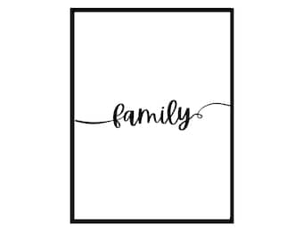 Family Quote Typography Print, Handwriting Print, Wall Art, Family Print, Home Decor, Print, Family Decor, Poster Print, A2 A3 A4 A5