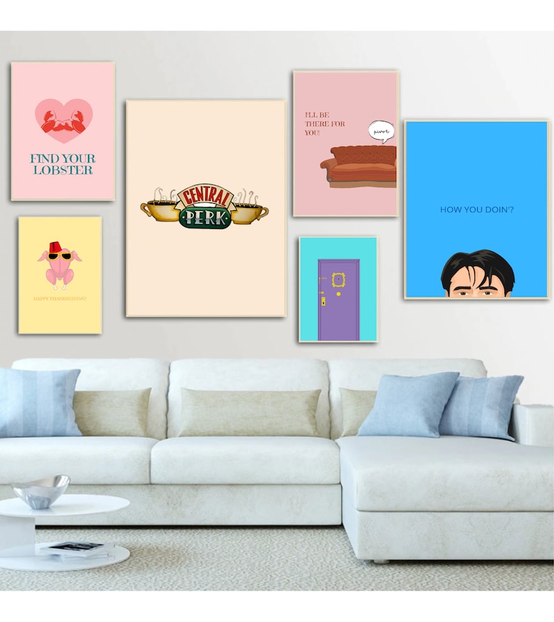 Friends Poster Prints, Wall Art, Friends TV Show, Joey Print, Wall Hangings, Home Decor, Friends