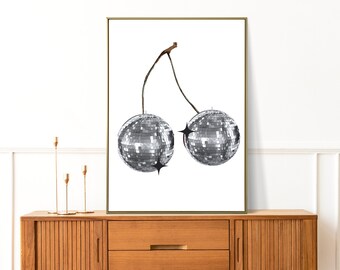 Disco Cherry Wall Art – Groovy Retro Print