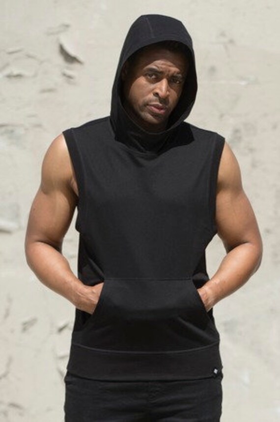 hooded muscle tee