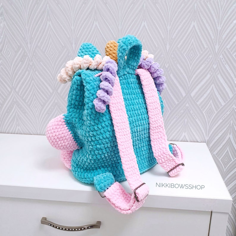Unicorn Crochet Kids Backpack Cute Backpack Animal Backpack Etsy