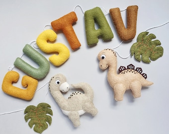 Dinosaur Felt Name Garland, Nursery Decor