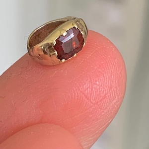Liten antik georgiansk 9k guld granat glidare/förlängare borgen/hänge/fynd - läs beskrivning