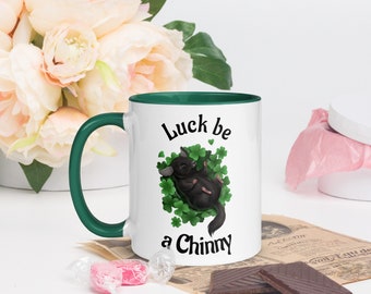 Luck be a Chinny - Mug Chinchilla St Patricks Day Gift Chinpals