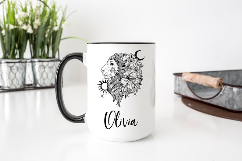 Taza Leo Leo Zodiac Taza de café Leo Constellation Copa de