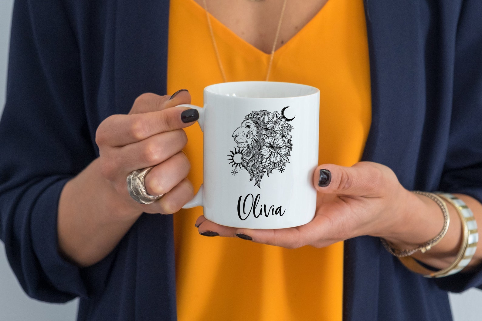 Taza Leo Leo Zodiac Taza de café Leo Constellation Copa de