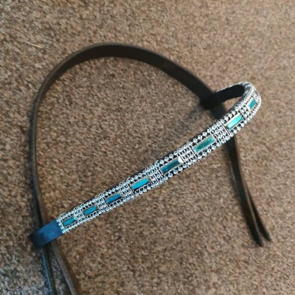 Têtière En Cuir Marron Pour Poney - Taille 12,25" (environ 31 Cm) - Occasion