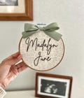 Cute, Custom Baby Name Announcement Sign, Hand Embroidered Name Hoop, Nursery Decor, Boy Name, Girl Name, Newborn, Baby Shower Gift